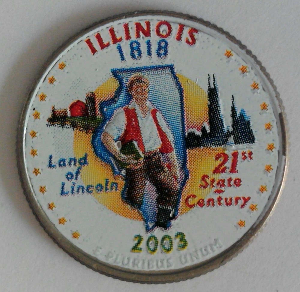 Illinois 2003 Colorized State Quarter