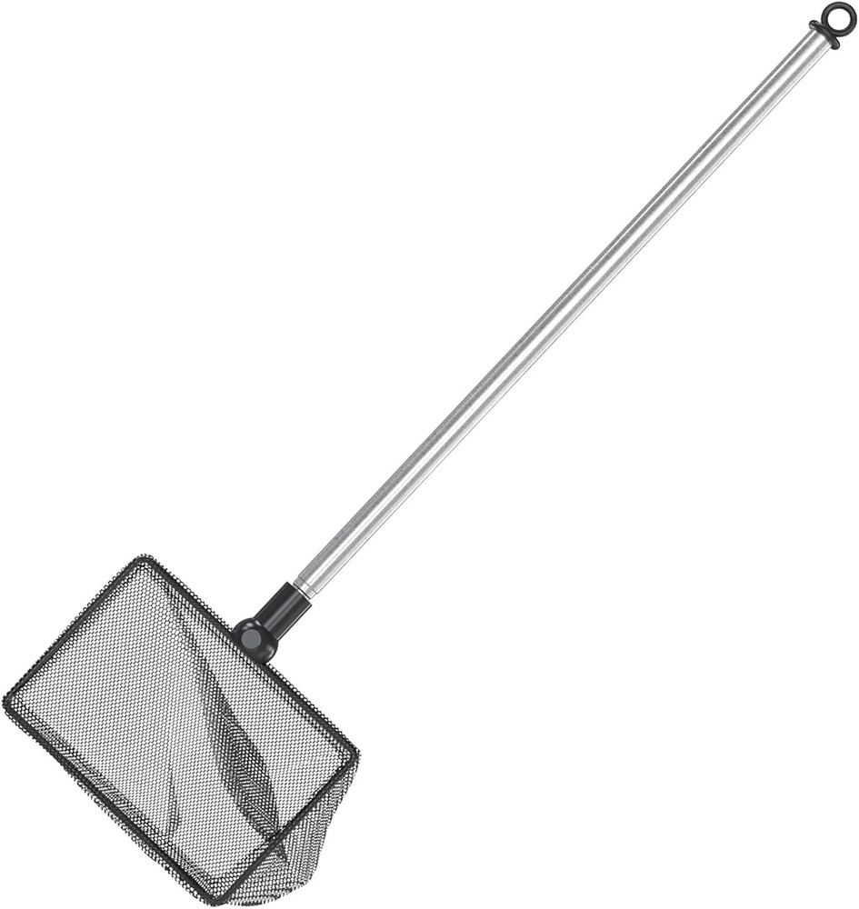Versatile Fish and Debris Net with Telescopic Handle - 4 Inch Square Design