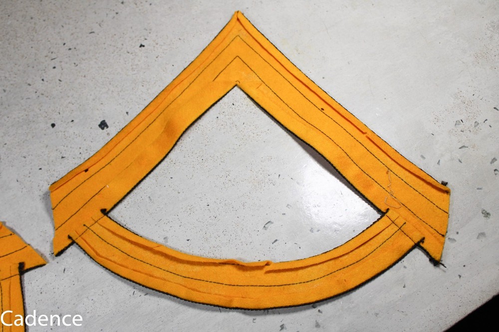 US Indian Wars Cavalry Master Sergeant Rank Chevron Stripes Patch Pair B803