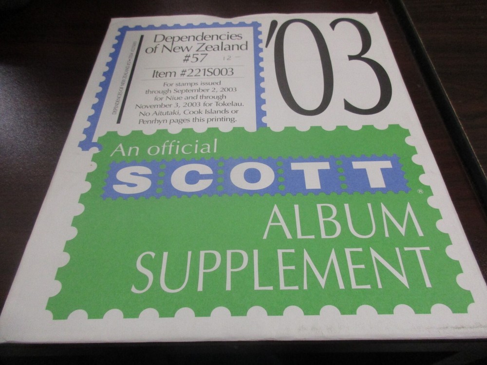 "SCOTT" Dependencies of New Zealand #57,  ALBUM  SUPPLEMENT  W/FREE SHIPPING!!