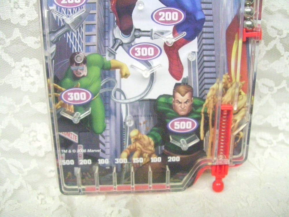 Small 2008 Vintage Pinball Machine Marvel Spiderman