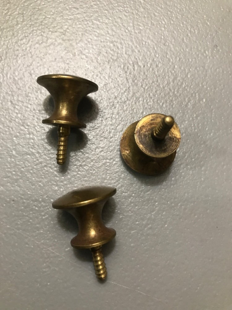 RARE 19th Century STLYE SOLID BRASS SMALL FEDERAL STYLE Original KNOBS Per knob