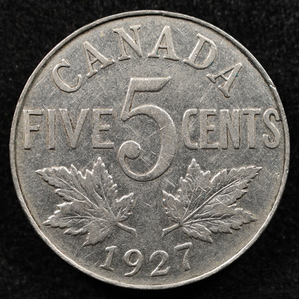 Canada 5 Cents 1927, Coin, Inv#I690