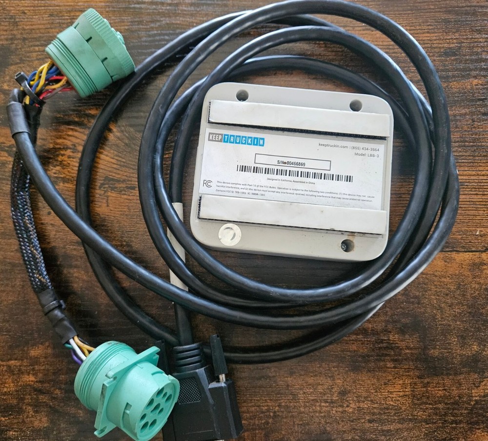 Keep Truckin ELD LBB-3 Electronic Logging Device and connector wire