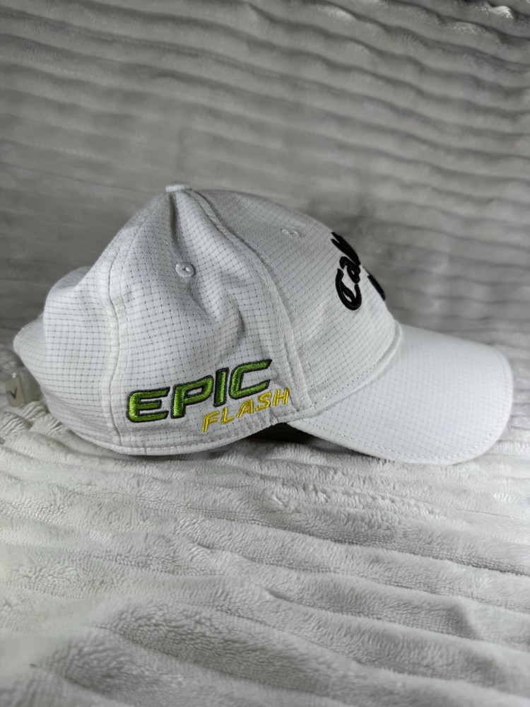 Callaway Golf Tour Authentic Adjustable Hat White Epic Odyssey Chrome Soft EUC