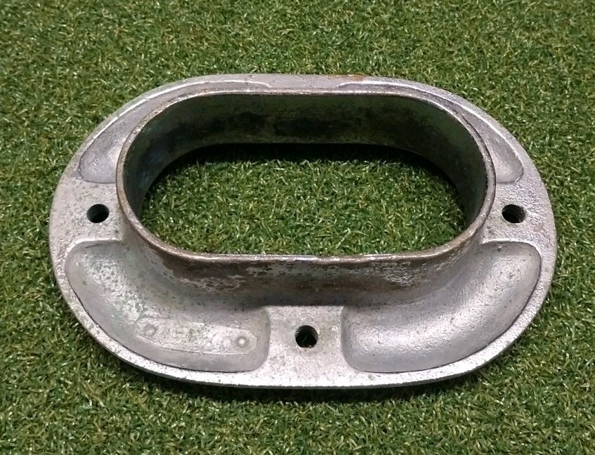 Vintage Heavy Oval Boat Hawse Pipe 4.25" x 6.25" Chrome Plated Bronze