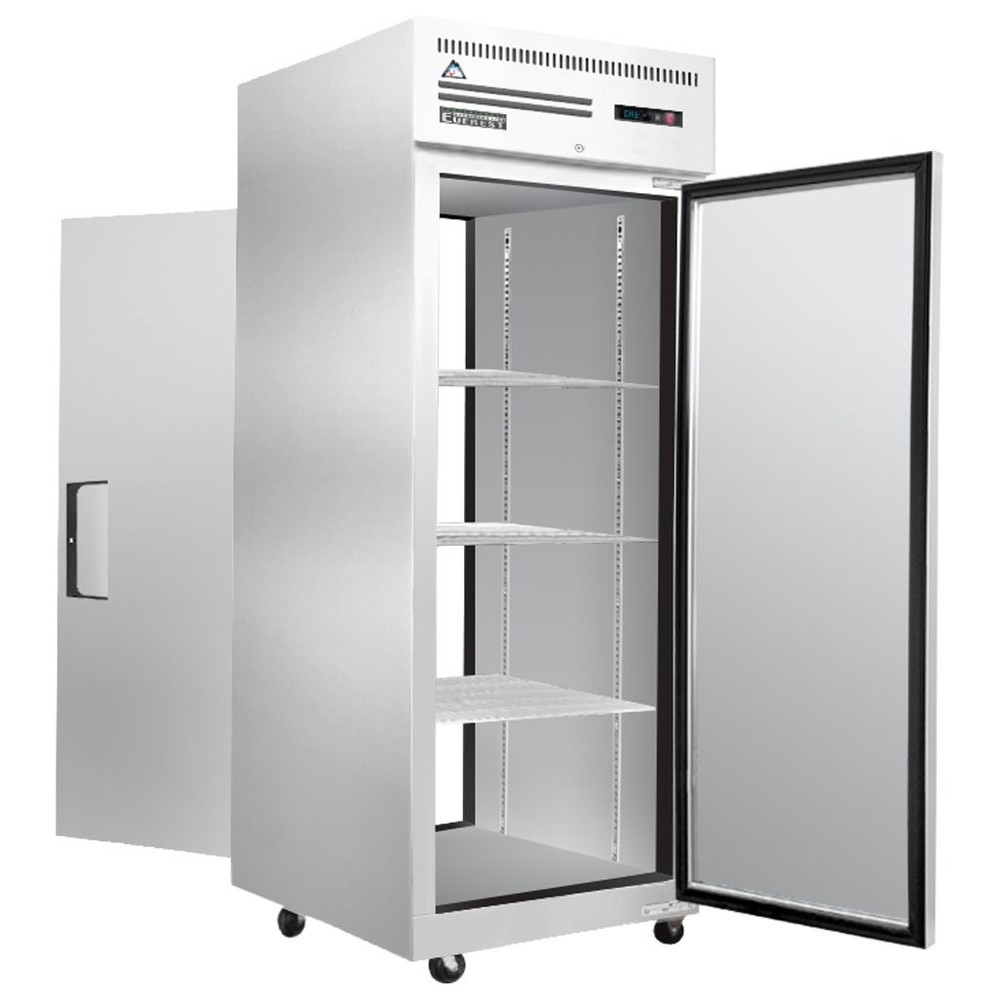 Everest ESPT-1S-1S 1-Section Pass-Thru Refrigerator w/ 2 Solid Full Doors, To...