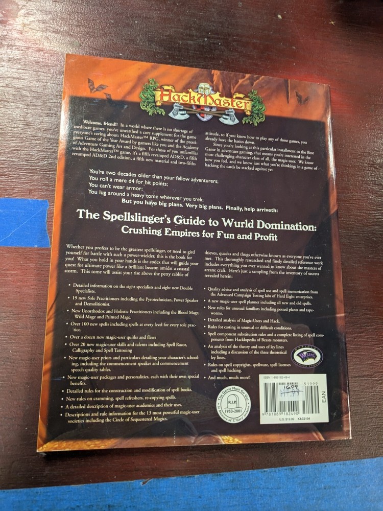 Spellslinger's Guide To Wurld Domination W/ coupons attached 2104 Hackmaster