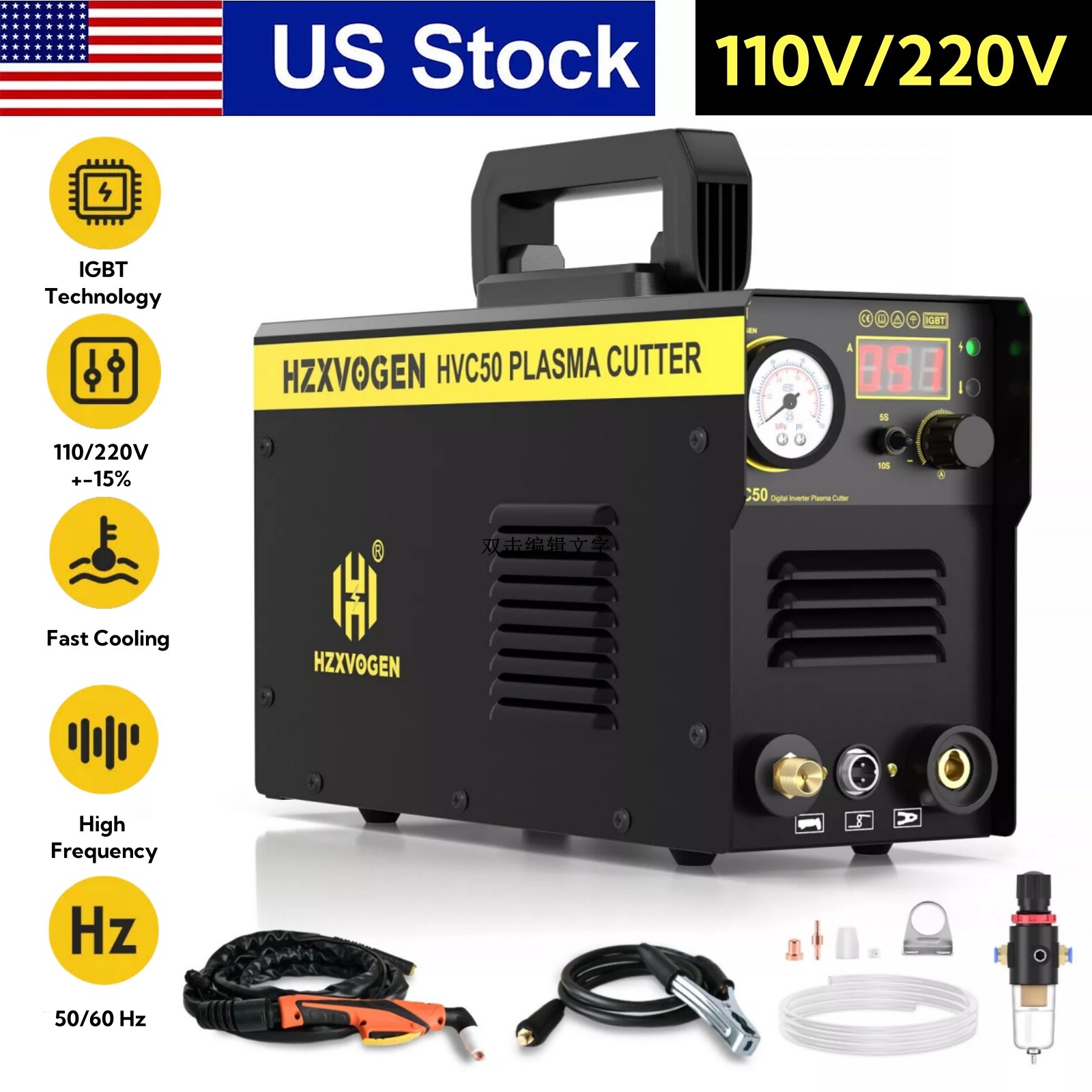 Powerful Air Plasma Cutter 110/220V IGBT Contact Touch Arc Cutting Machine 40Amp