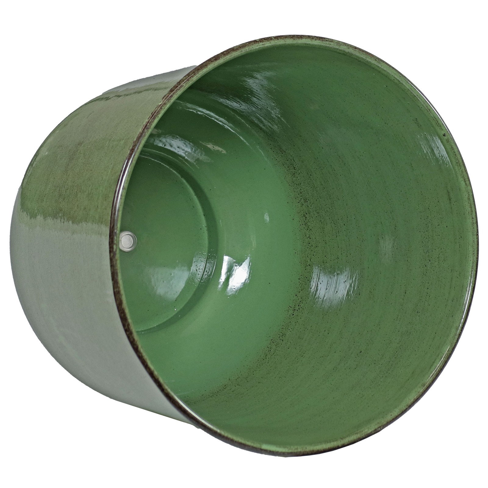 Vivian Metal Planter - 11 in - Jade Glaze - Set of 4 by Sunnydaze