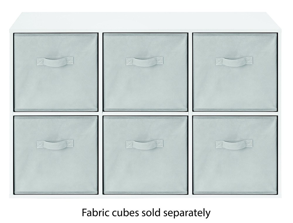 Whitmor 6 Cube Bookcase 3 Tier Stackable MDF Open Storage Display Organizer Whit