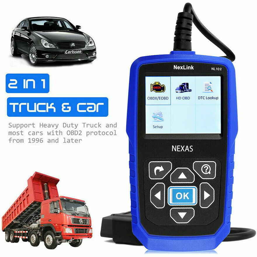 Heavy Duty Diesel Universal Truck Scanner Diagnostic Tool OBD2 HD Code Reader