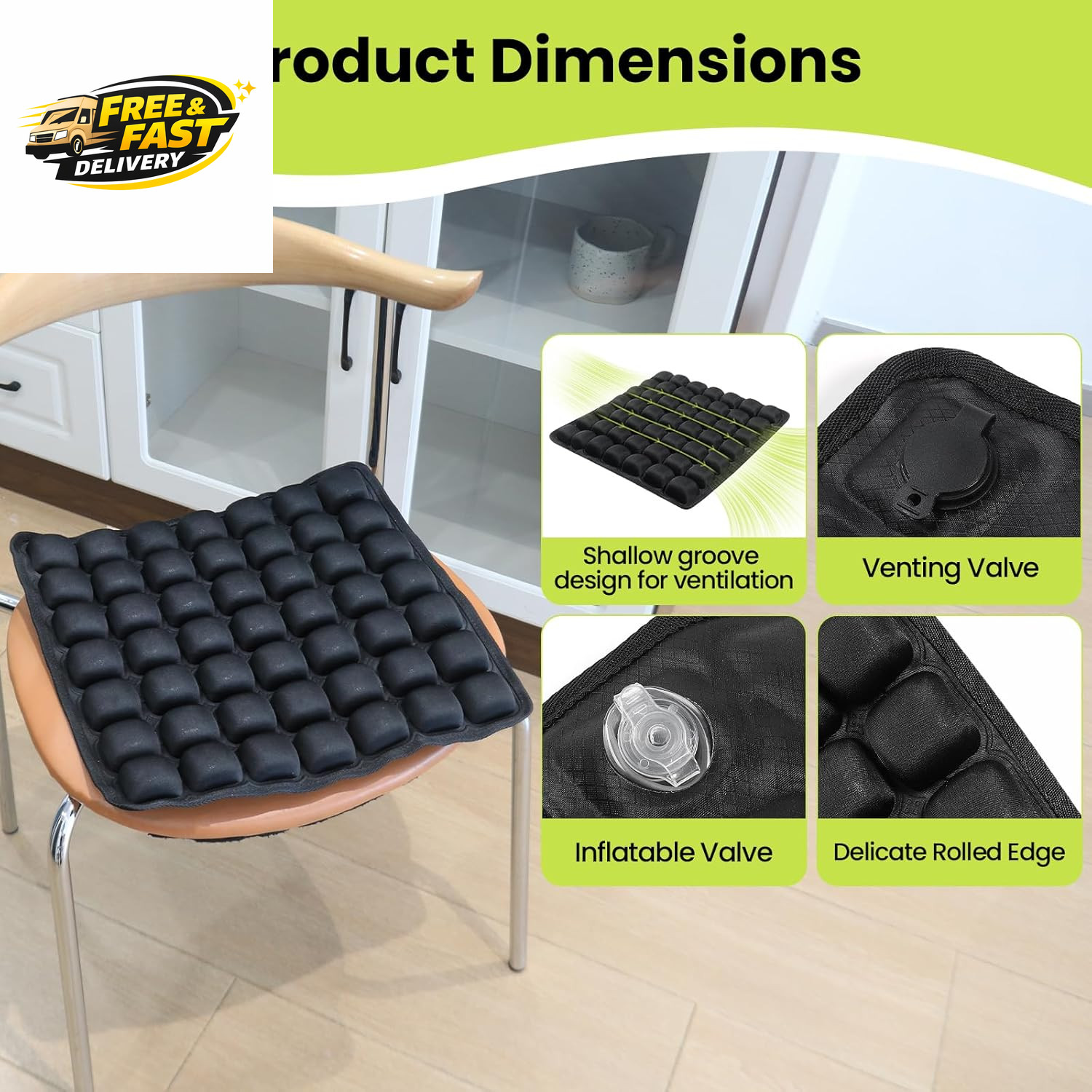 Sondor Travel Cushion – Adjustable Bubble Technology for Customized Comfort,