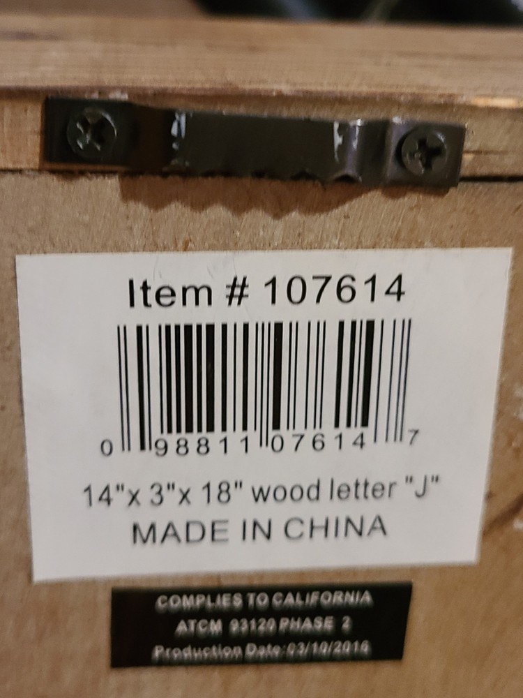 Letter J Shadow Box - Wall Hanging Art