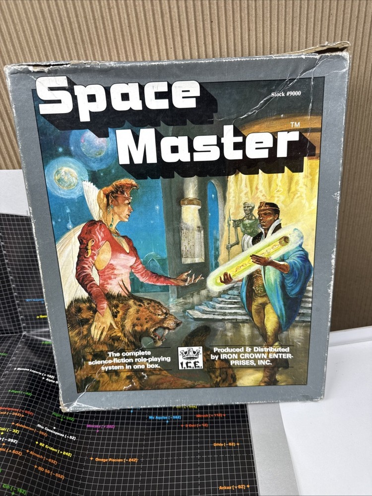 Space Master RPG Core Box Set INCOMPLETE & UNCUT - I.C.E. Iron Crown #9000 -READ
