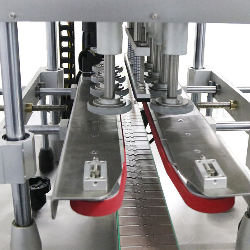 Automatic 4 Heads 8 Rubber Wheels Spray Bottle Screw Capping Machine High Speed
