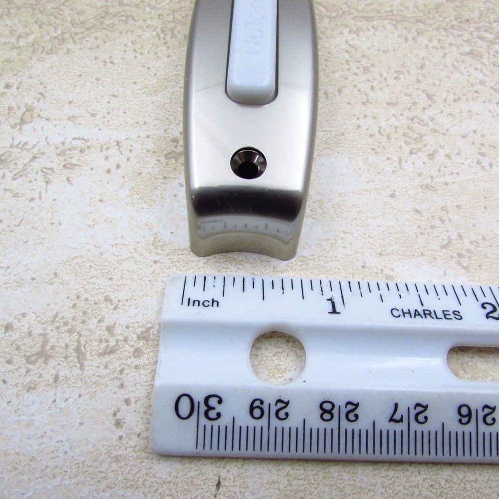 NuTone PB7LSN Wired Lighted Rectangular Satin Nickel Pushbutton Doorbell Button