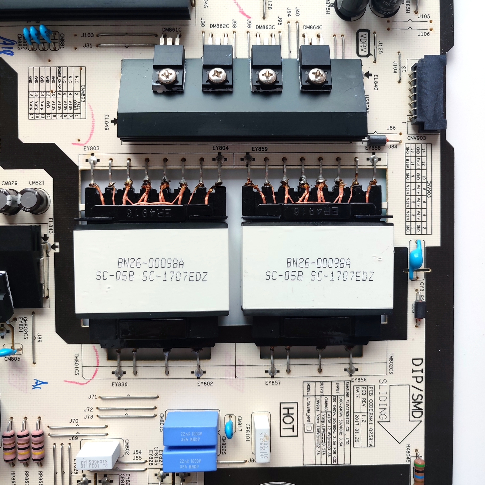 Power BN94-11439A BN41-02581A for Samsung QN75Q7FAM QN75Q7FAMF QN75Q7FAMFXZA TV