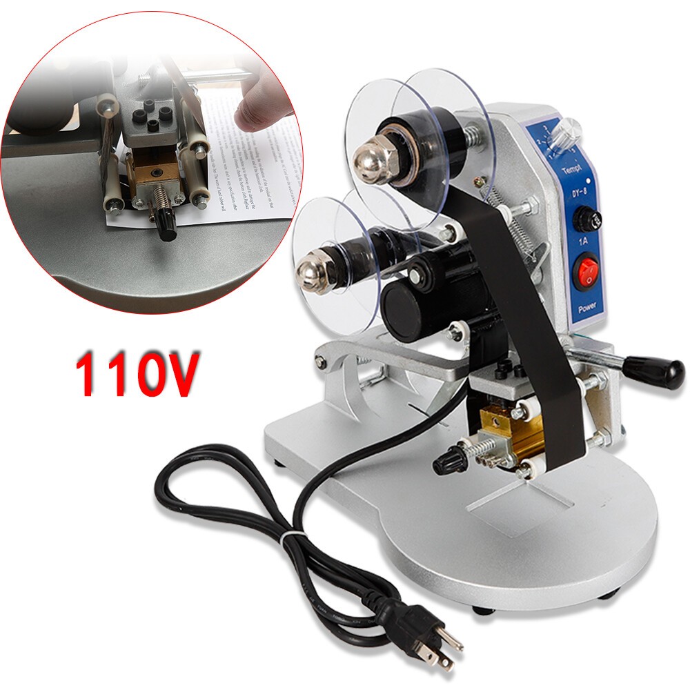 Manual Hot Foil Stamping Machine Ribbon Coding Date Batch Character Code Printer