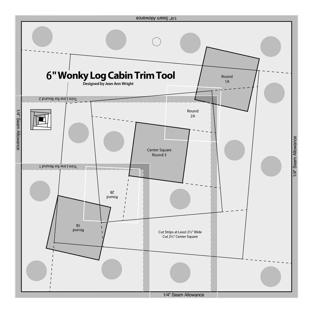 Quilt Ruler Log Cabin Trim Tool Sewing Templates For Cutting Patterns Patchwork