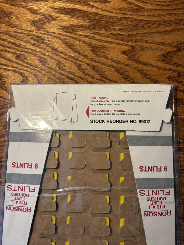 RONSON CIGARETTE LIGHTER FLINTS STORE COUNTER DISPLAY - FILLED/Sealed