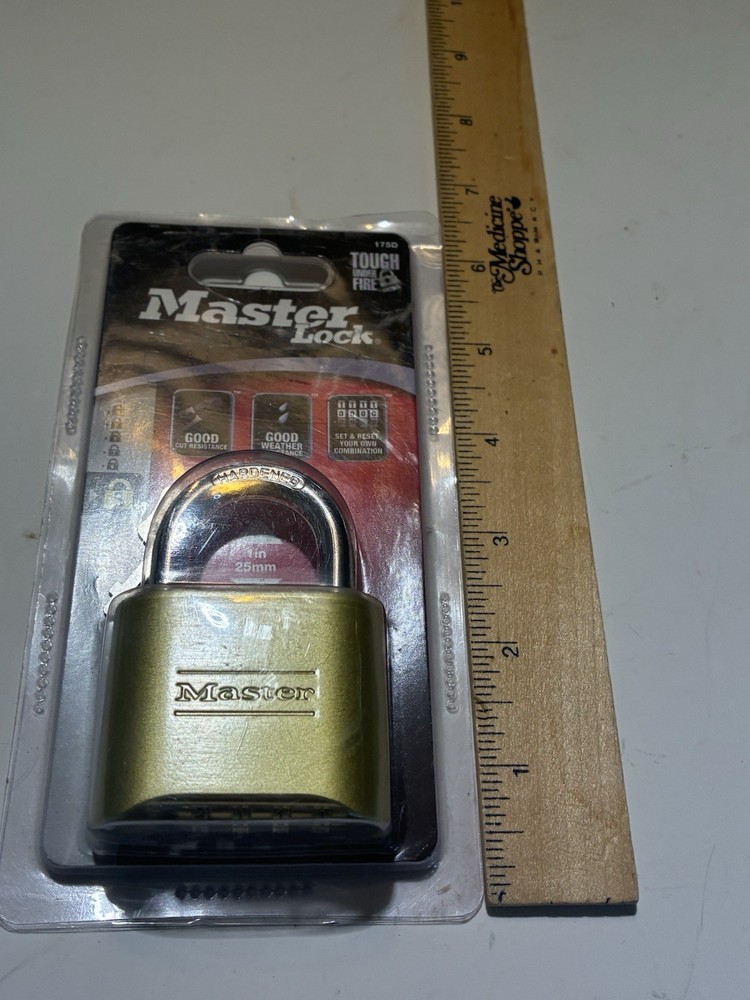 Master Lock 175D Combination Padlock Security Locker Combo R