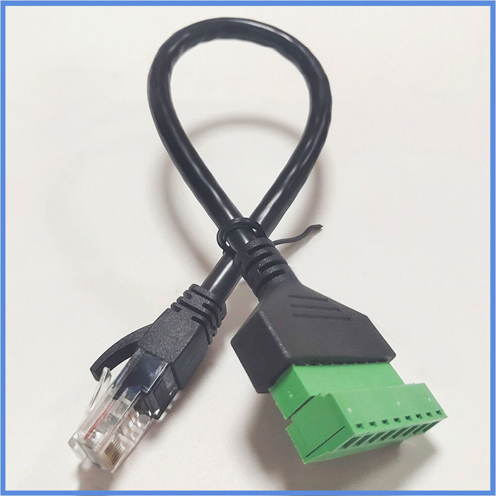 Network RJ45 revolution terminal 8-core extension cable adapter cable can fixed