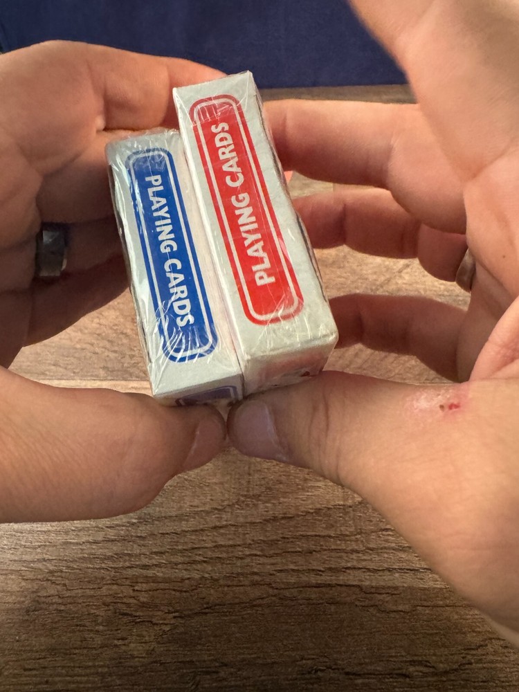 Plastic Coated Playing Cards Red N Blue