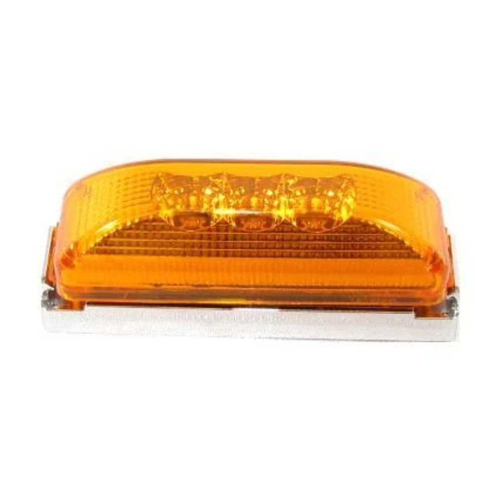Amber Rectangular Side Marker Led Light with 3 LEDs and Amber Lens