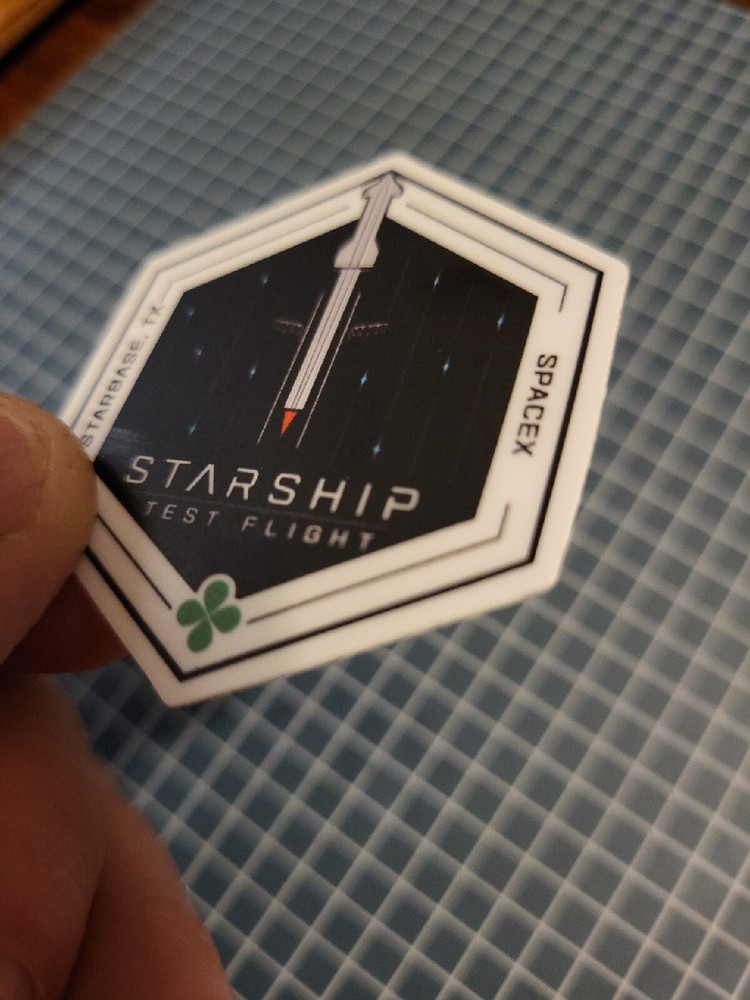 SPACEX STARSHIP PROGRAM MISSION PATCH STICKER TEST FLIGHT LAUNCH- USA TEXAS