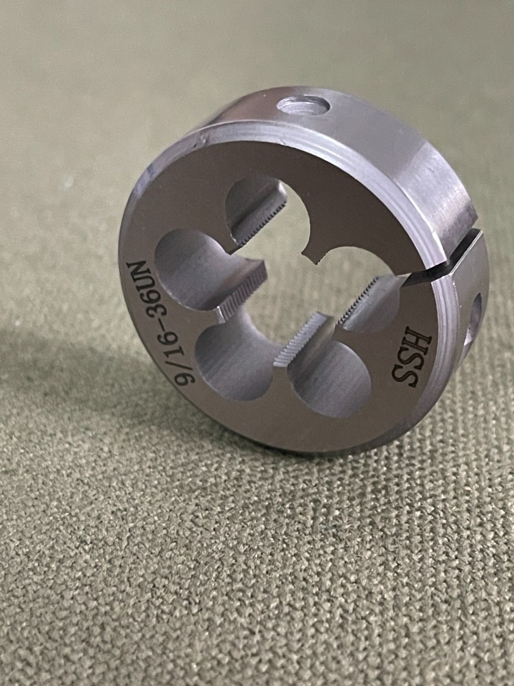 9/16 x 36 Tap & Split Die set, suits Smith & Wesson "L" Frame.