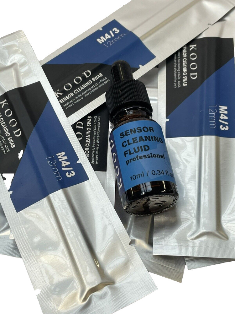 KOOD PRO Micro 4/3 Camera Sensor Cleaning Kit 12x Swabs & 10ml Fluid