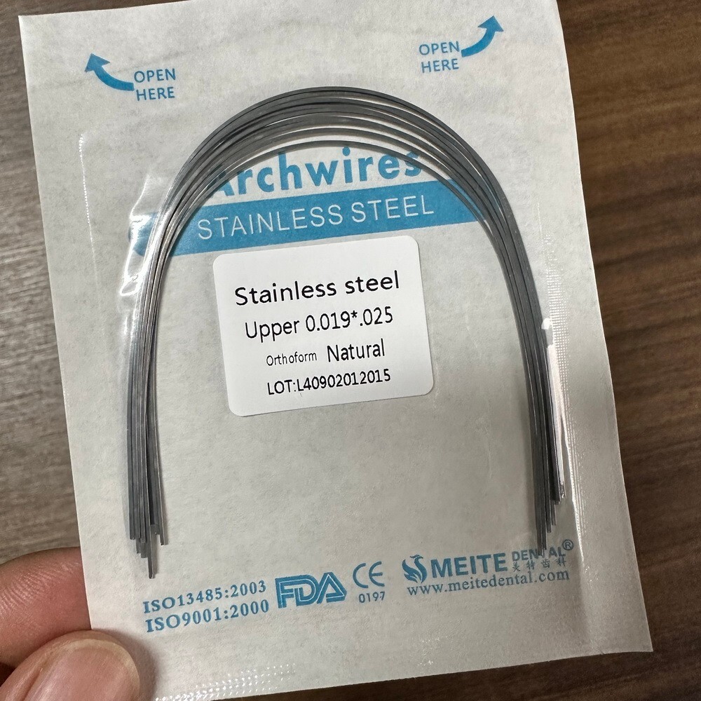 Dental Orthodontic Arch Wire NiTi Stainless Steel Ovoid/Natural Round Wires