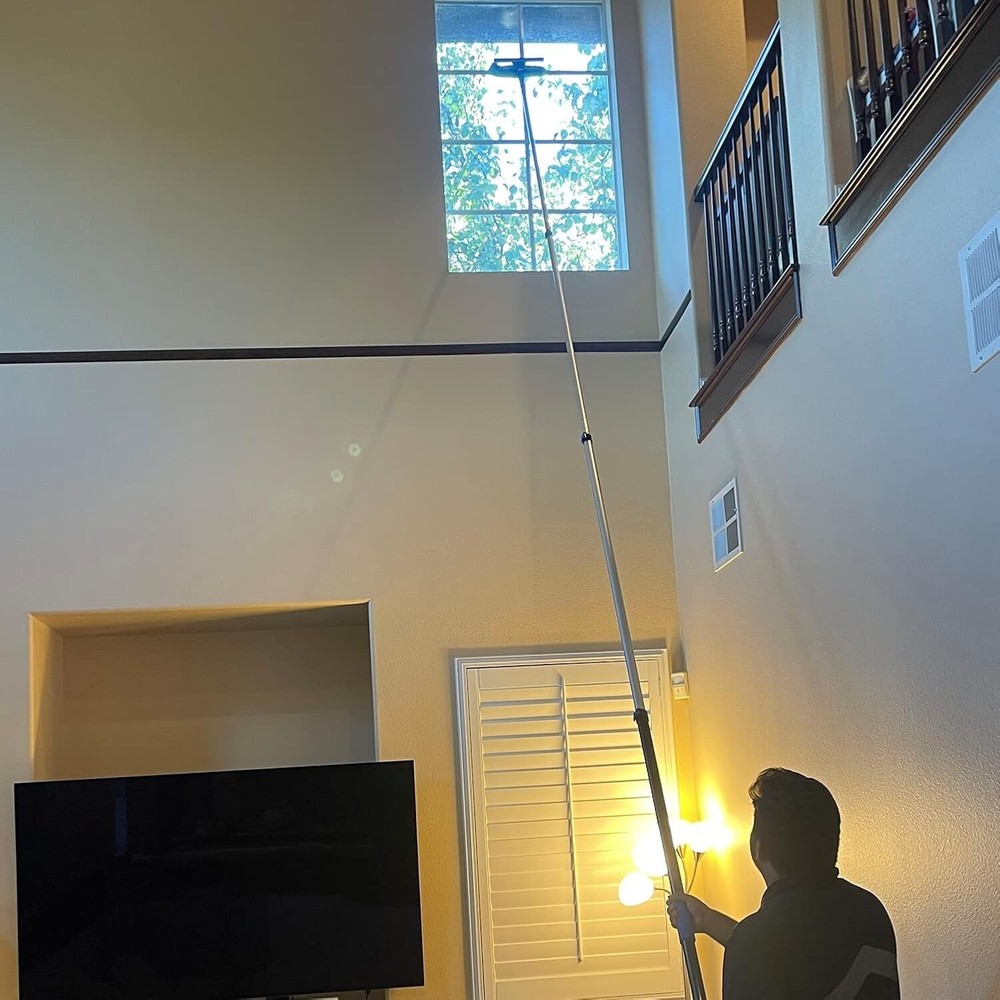 Flexible High Ceiling Cleaning Kit with Extendable Aluminum Duster for Home Use