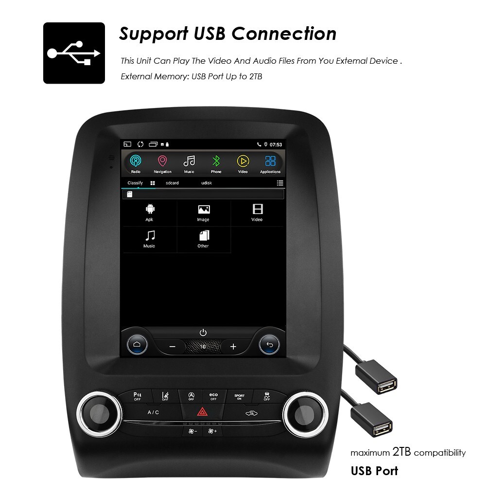 Apple Carplay Android 9.7" Car Stereo GPS Radio WiFi For DODGE Durango 2014-2020