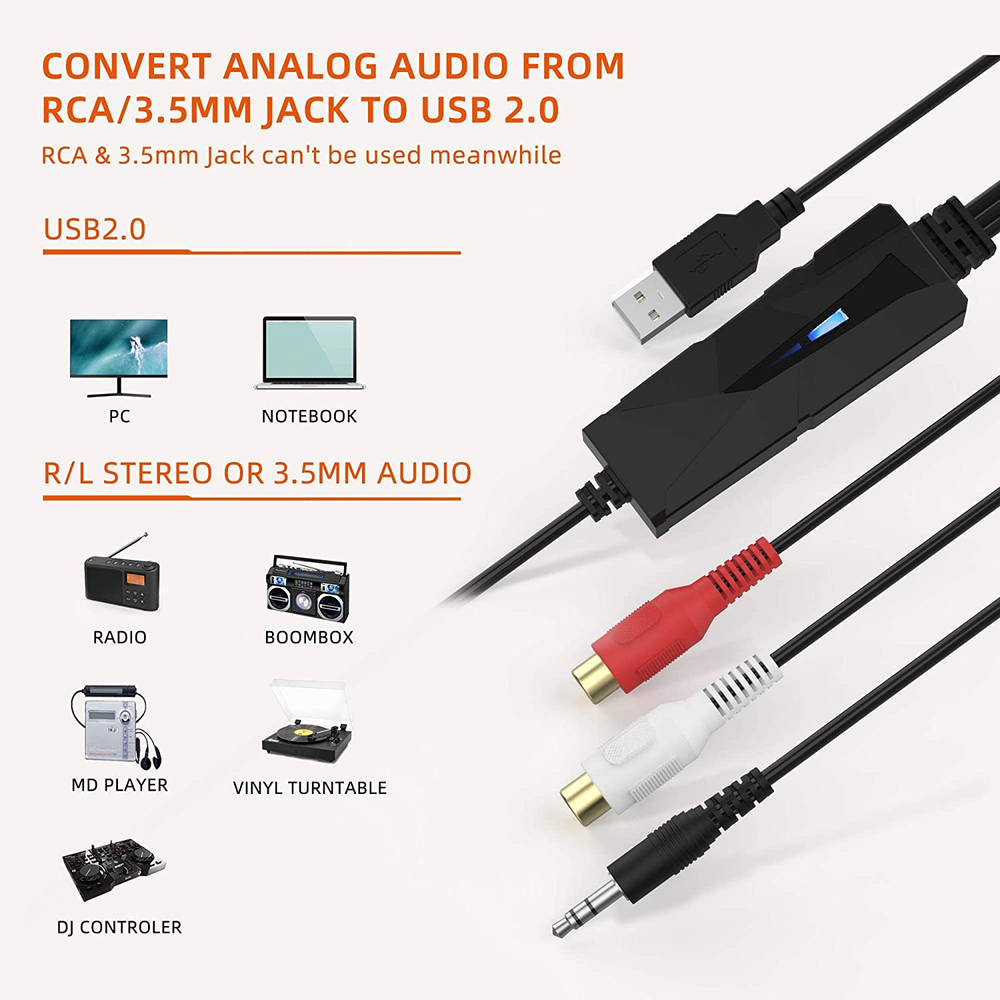 Audio Capture/Grabber Card Device - Win & Mac AV202-B USB2.0