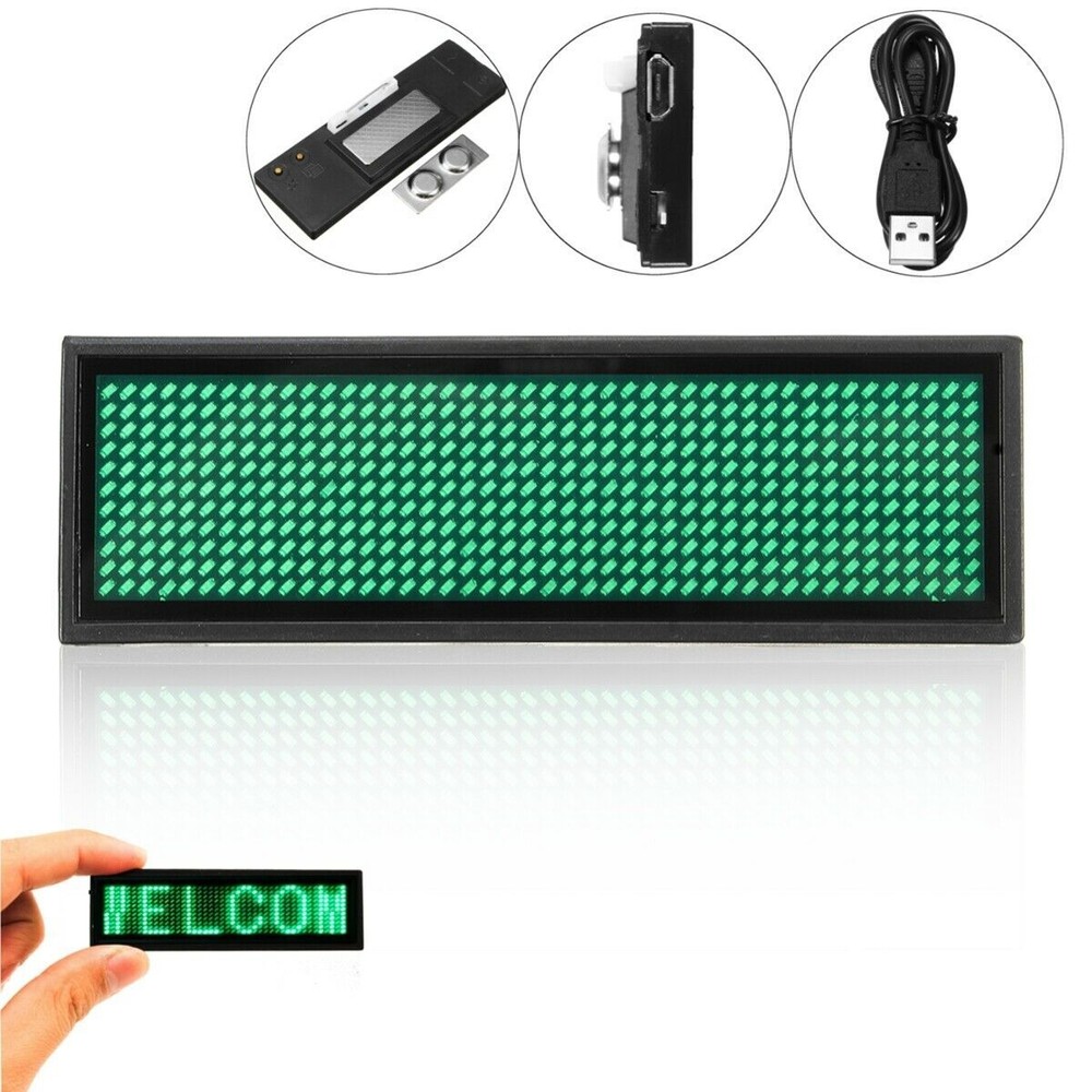 Led Name Badge LED Name Tag Scrolling Message Display Programmable LED Signs