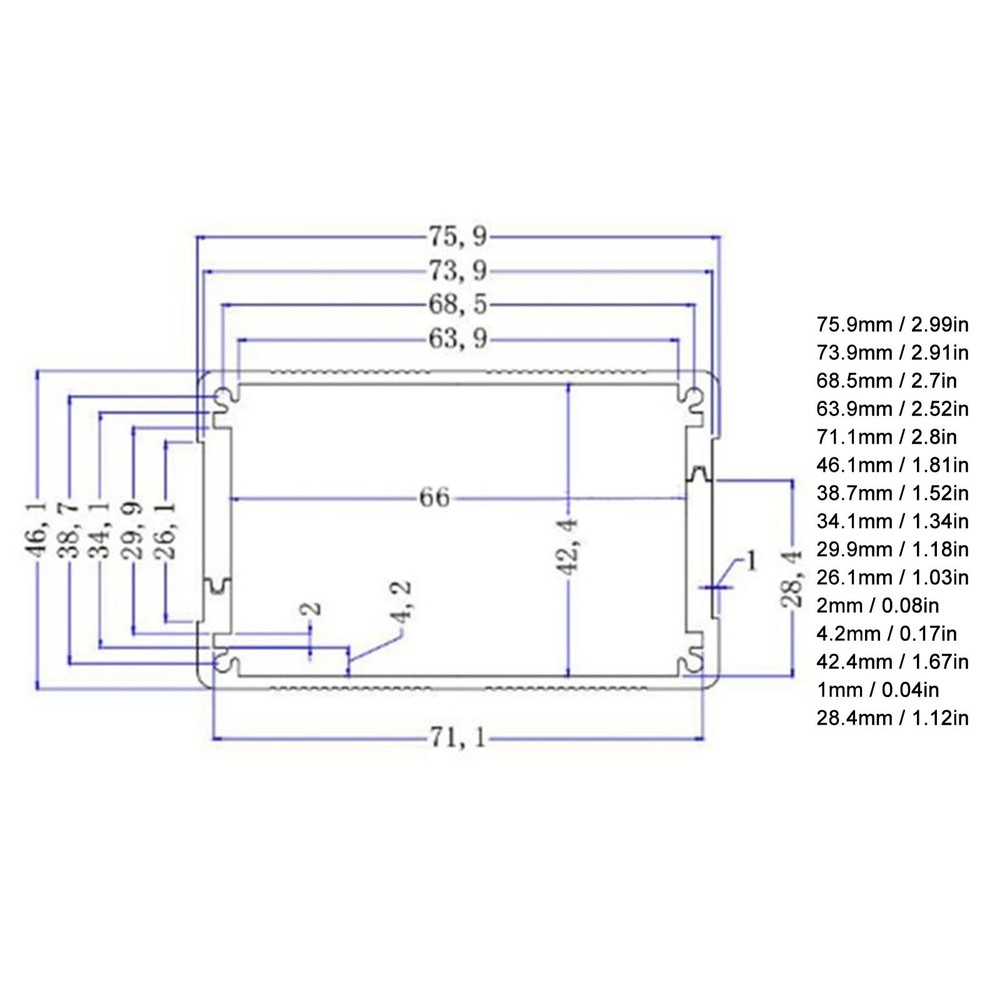 Aluminum Electric Box Waterproof Junction Enclosure Case Split Type for DIY