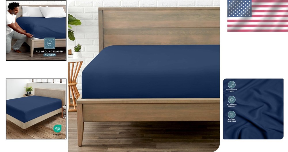 King Fitted Sheet 1800 Microfiber - OEKO-TEX Certified Luxury Bedding