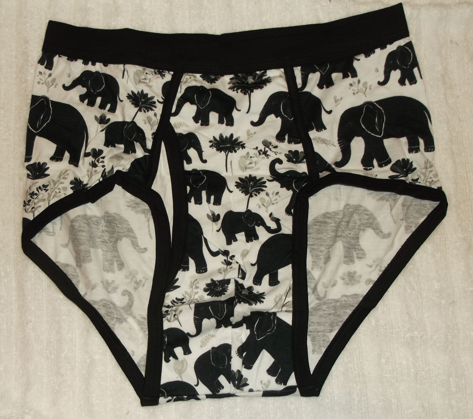 Men's Pattern / Cartoon / Colored Waistband Adult Briefs Underwear S, M, L