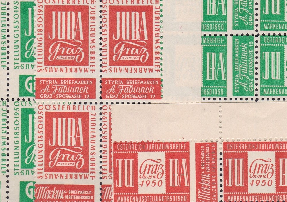 austria 1950s mint never hinged advertising stamps ref r13041