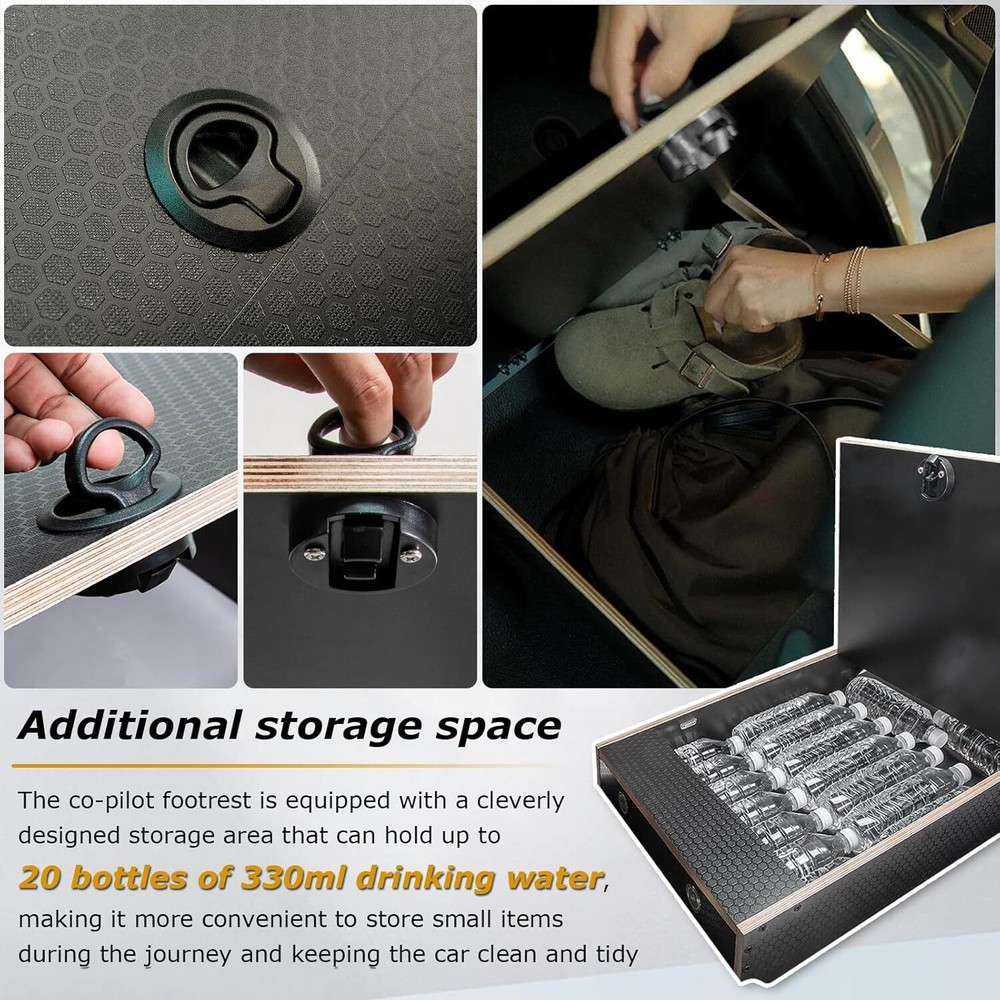 Floor Stool for Sprinter Van, Optimal Support for Co-Driver, with Storage Space