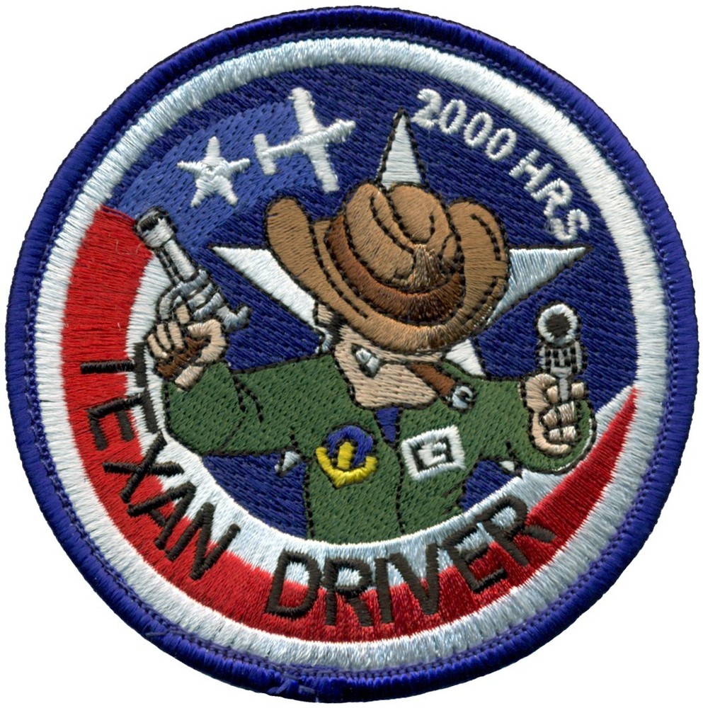 USAF BEECHCRAFT T-6 TEXAN II PATCH - 2000 HOURS