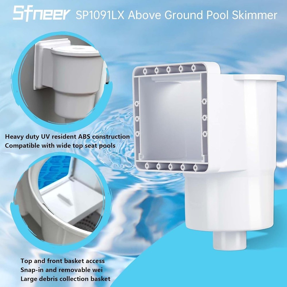 Reliable Above Ground Pool Skimmer - Lightweight, Durable & Includes Accessories