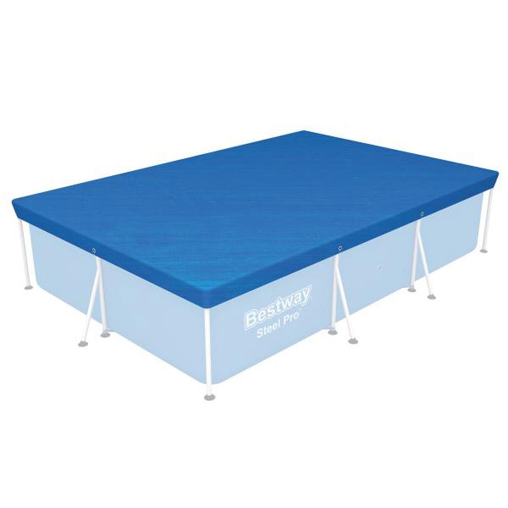Bestway Flowclear Rectangular Above Ground Pool Cover, (Cover Only), 2 Pack