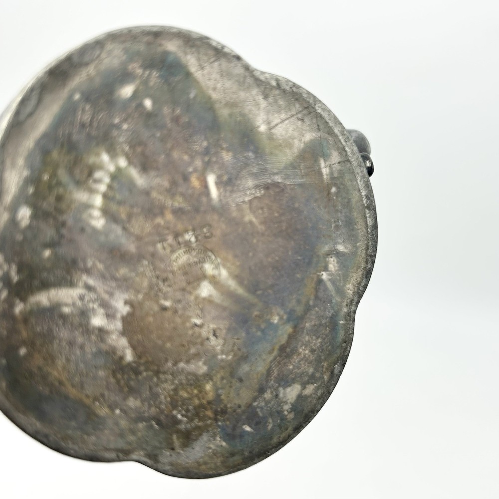 Antique Rockford Silver Plate Quatrefoil Etched Small Cup #3211