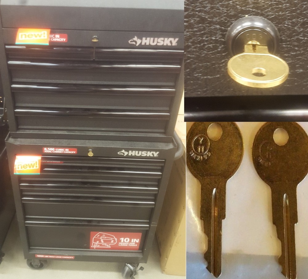 T02 KEY 2 NEW KEYS FOR HUSKY TOOL BOX KEY CODE T02, Home Depot toolboxes