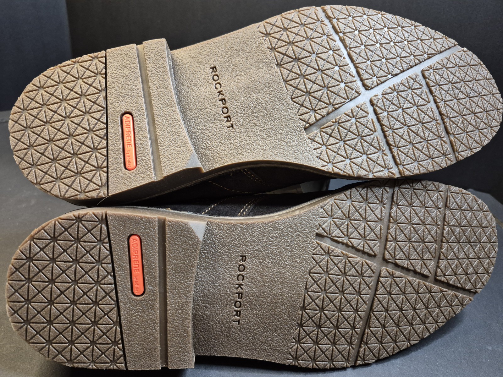 ROCKPORT ADIPRENE BY ADIDAS URBANEDGE CAP TOE BROWN SUEDE 10M V78320 NIB!