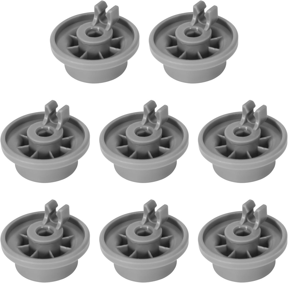 8 Pack Replacement Lower Rack Wheels for Bosch Kenmore Dishwashers