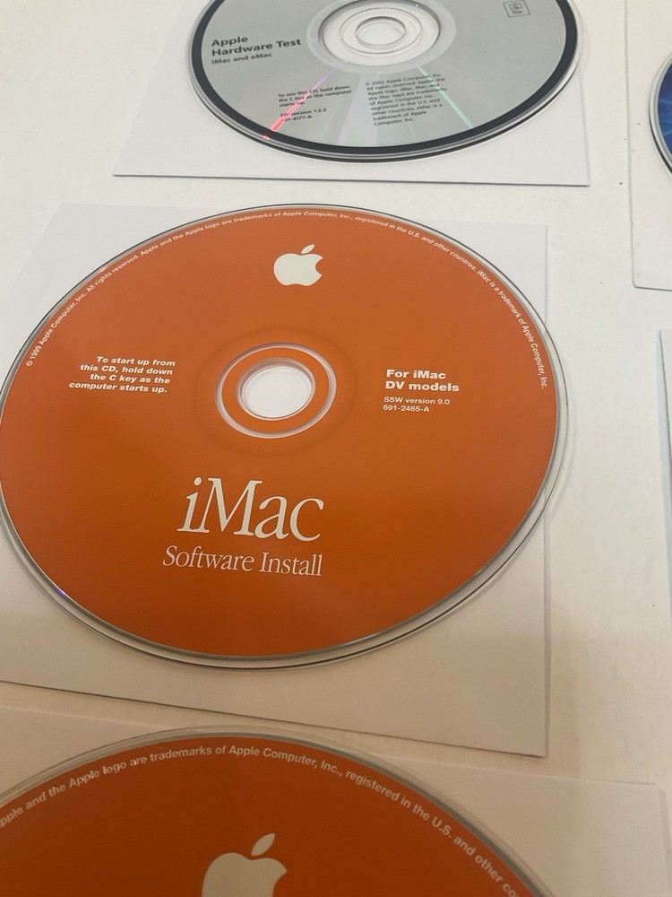 1999 iMac DV Software Install & Restore Hardware Test Disc Version 9.0